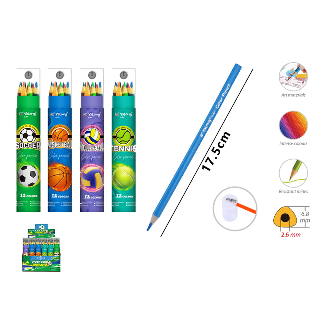 Lapices De Colores 17.5Cm 12Pcs 17.5Cm 12Pcs 1