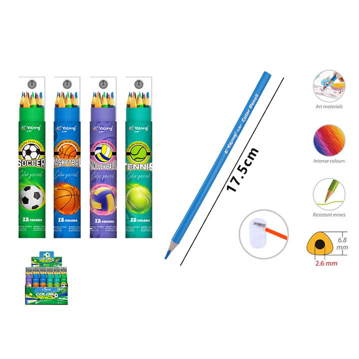 Lapices De Colores 17.5Cm 12Pcs 17.5Cm 12Pcs 1