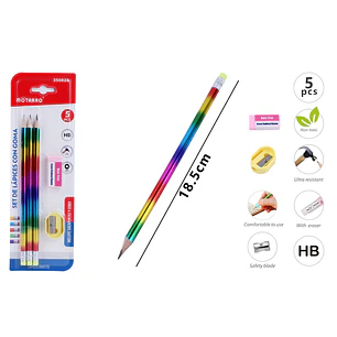 Set De Lapices Grafitos 18.5Cm 3+2