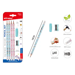 Set De Lapices Grafito Unicornio 19Cm