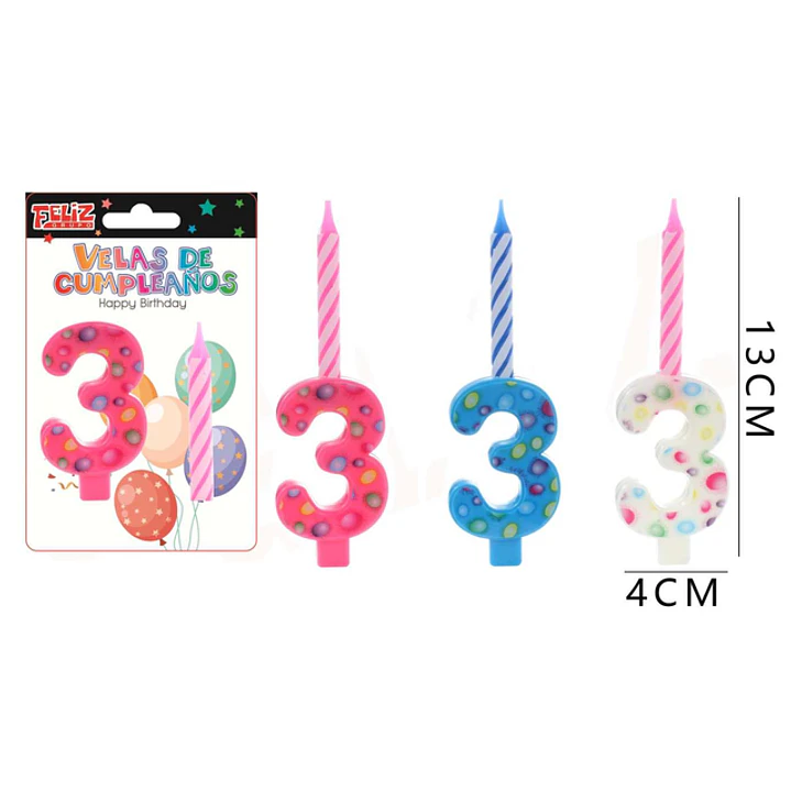 Vela de Numero 3 1
