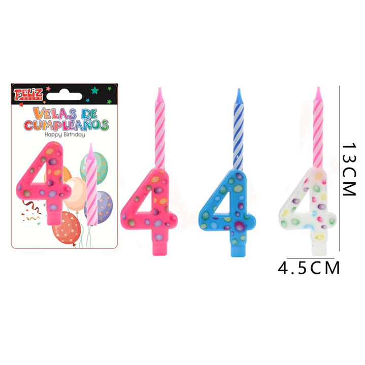 Vela de Numero 4 1