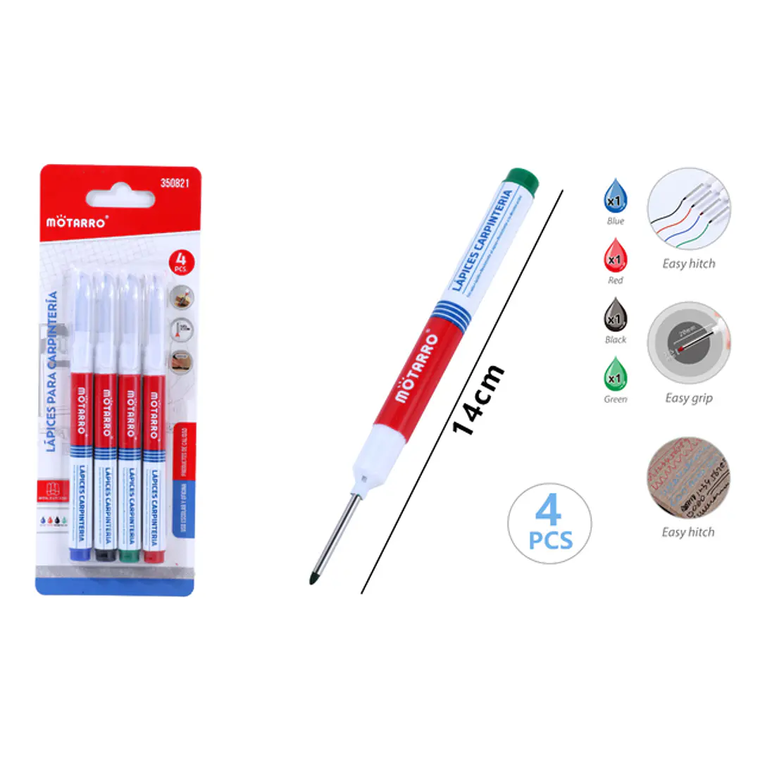 Lapices De Carpintero 14Cm 4Pcs 1