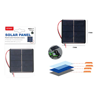 Panel Solar Epoxi Con Cable 77X77Mm