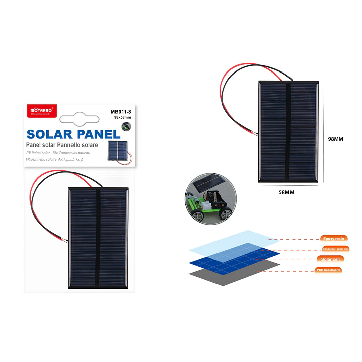Panel Solar Epoxi Con Cable 98X58Mm 1