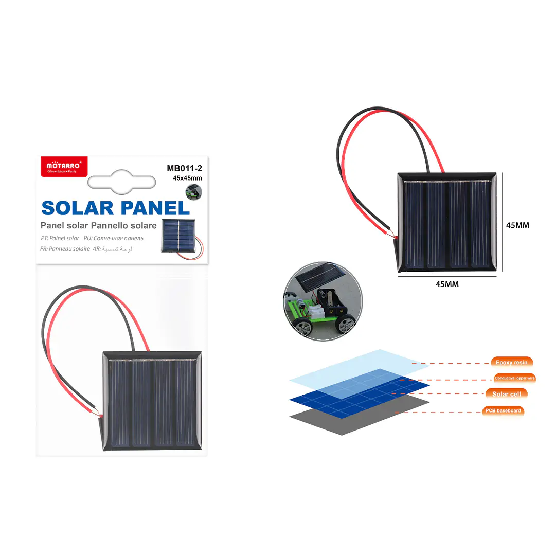 Panel Solar Epoxi Con Cable 45X45Mm 1