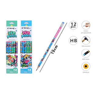 Lapices Grafito Hb 19Cm 12 Unidades