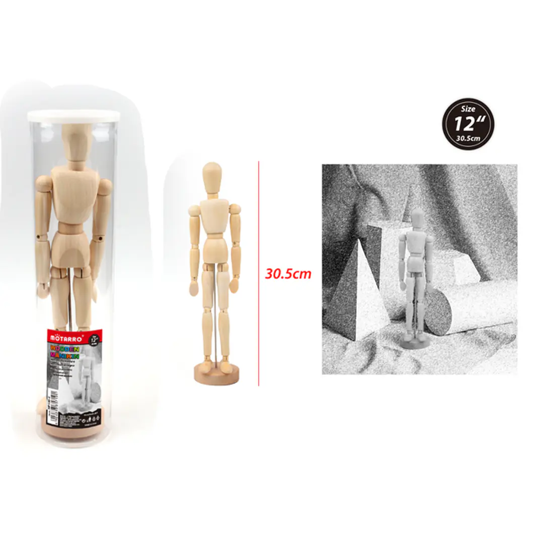 Figura Articulado Humana Madera 12Pul 1