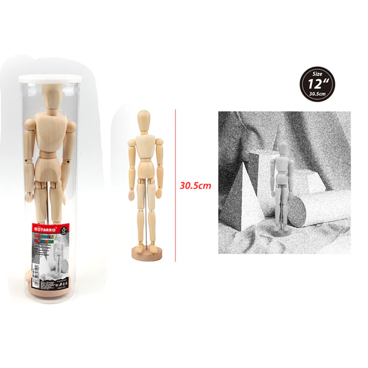 Figura Articulado Humana Madera 12Pul 1