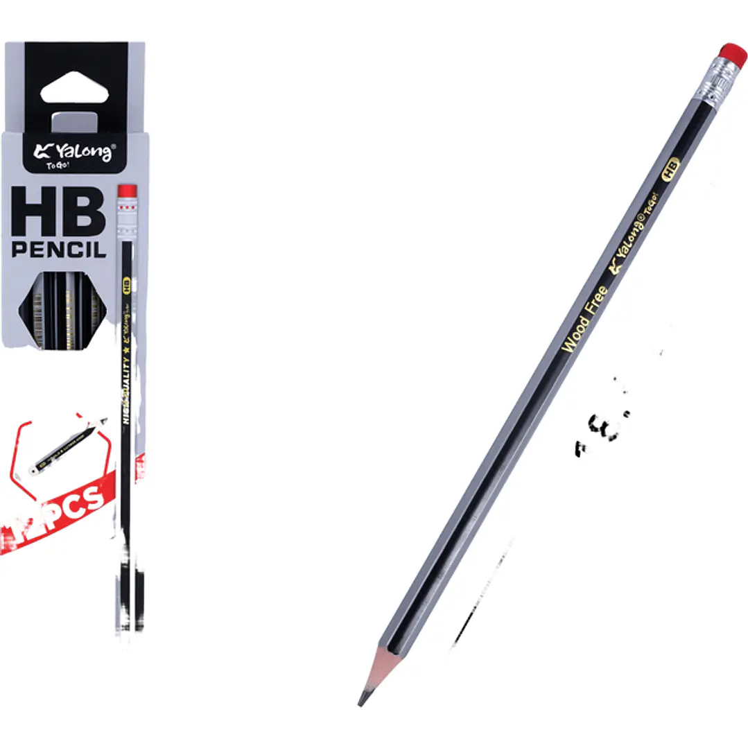 Lapices Grafito Hb/Goma 18.8Cm 12 Unidades 1