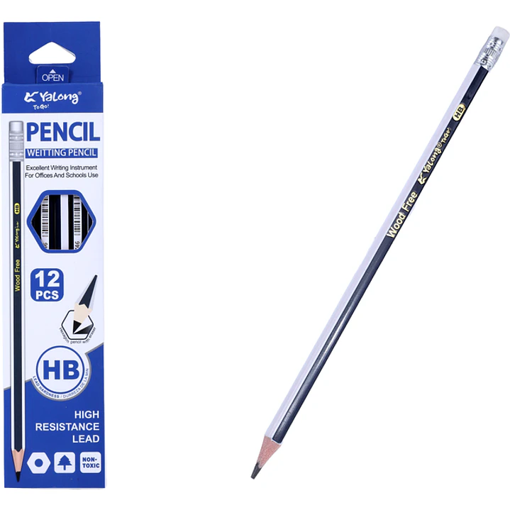 Lapices Grafito Hb/Goma 18.8Cm 12 Unidades 1