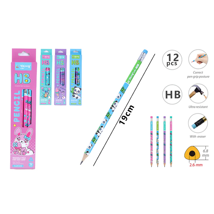 Lapices Grafito Hb 19Cm 12 Unidades 1