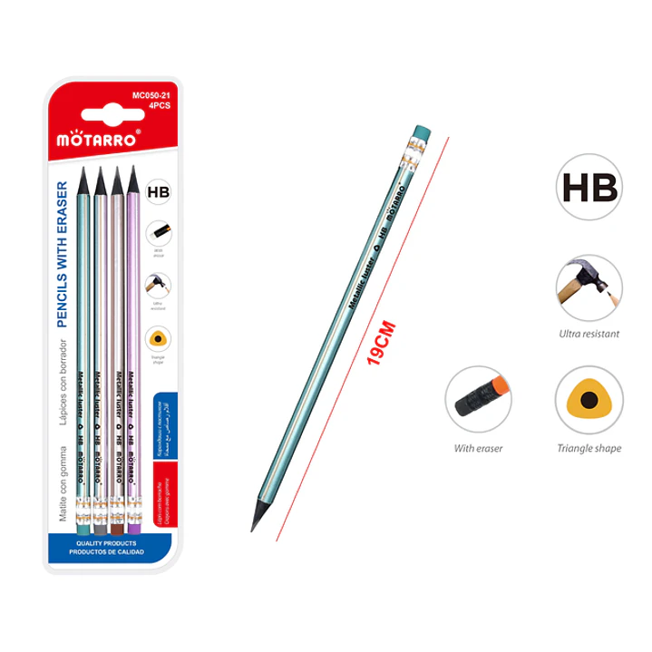 Lapices Grafito 19Cm 4 Unidades 1
