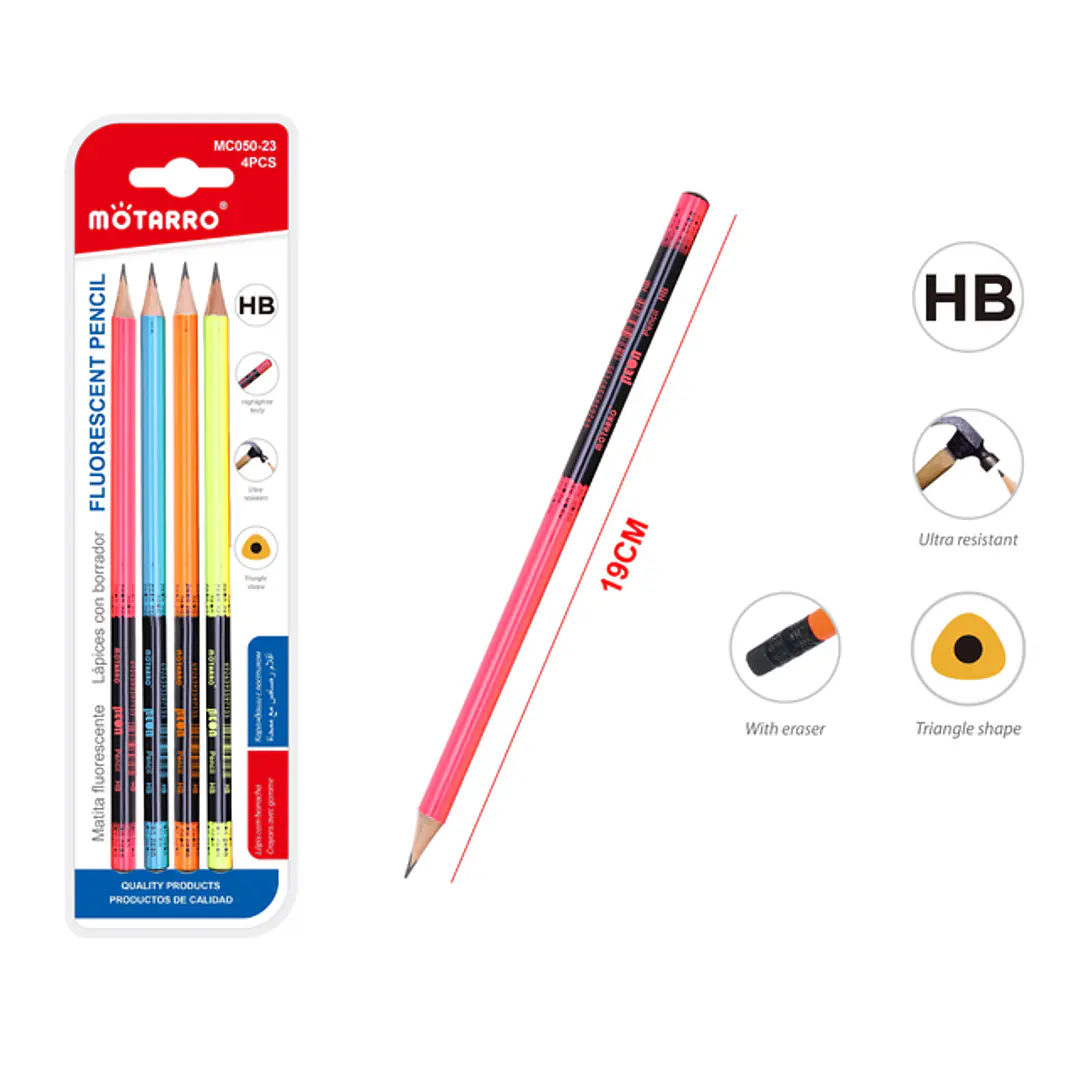 Lapices Grafito 19Cm 4 Unidades 1