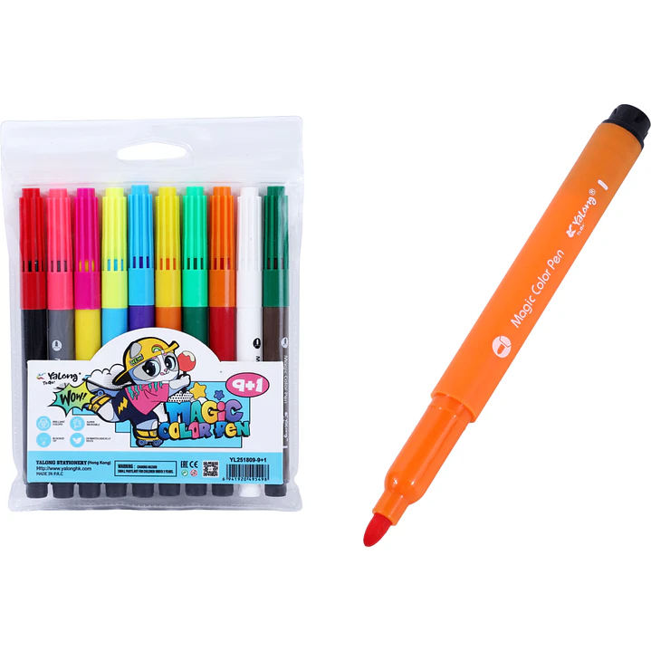 Marcadores De Colores 14Cm 9 + 1 Unidades 1
