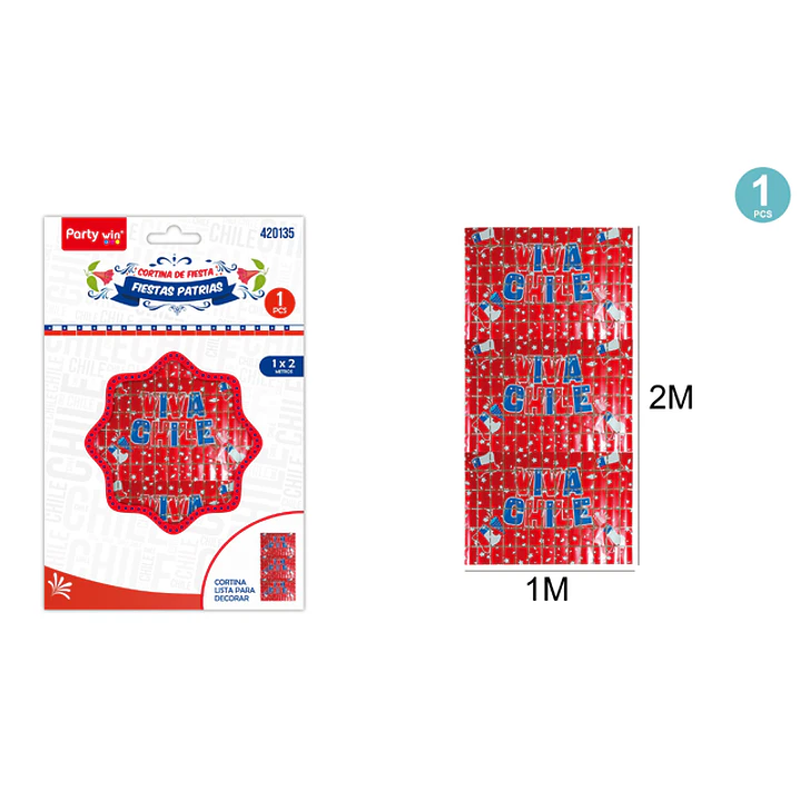 cortina-rojo-viva-chile-1x2m (P) 1