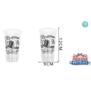 vasos plásticos cervezas 500ml 10 Unidades (P)