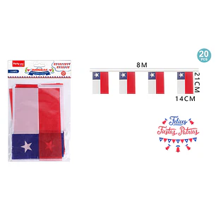guirnalda bandera chile fiestas patrias 8m (P)