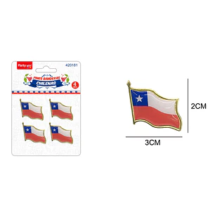 Pin Bandera Chile 3X2Cm