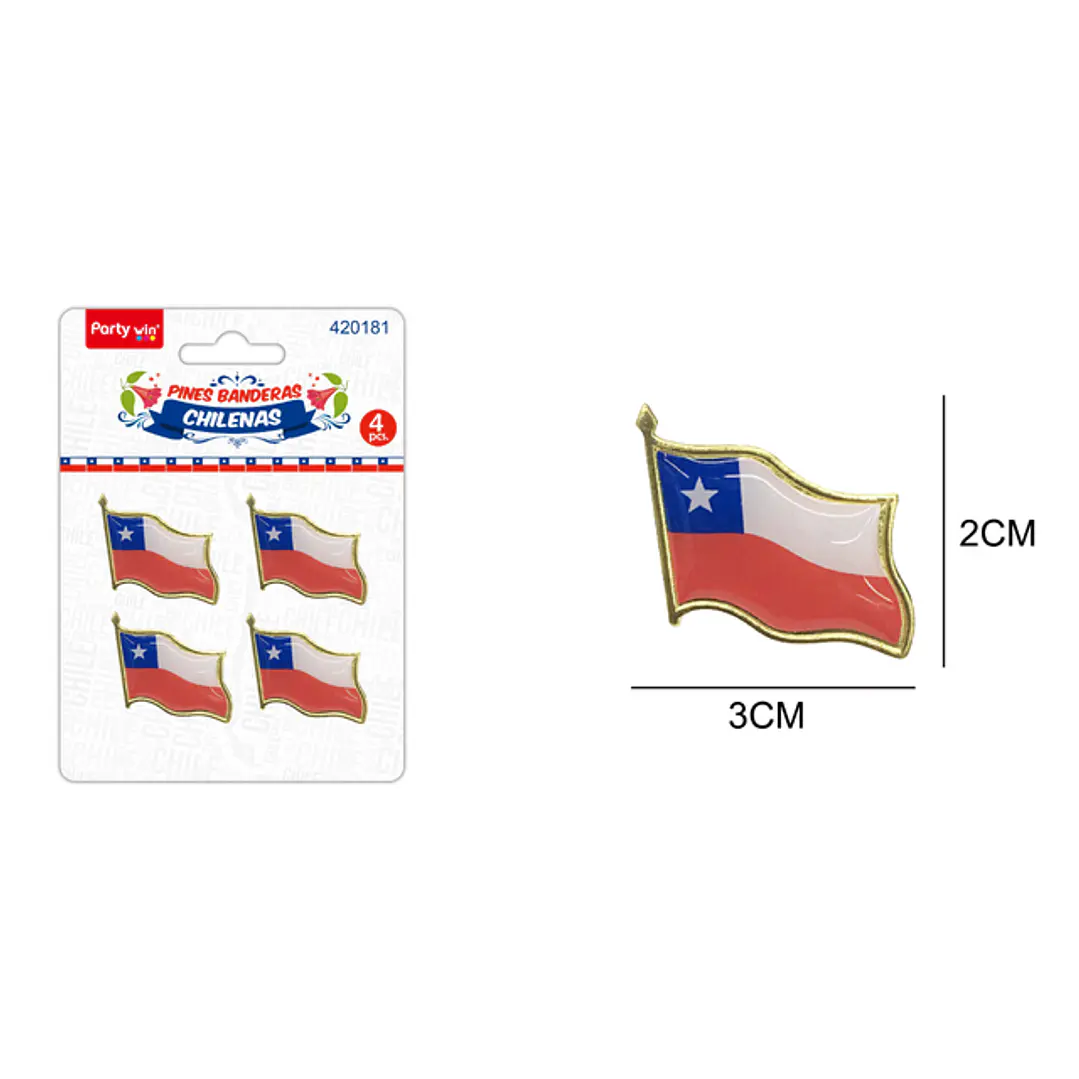 Pin Bandera Chile 3X2Cm 1