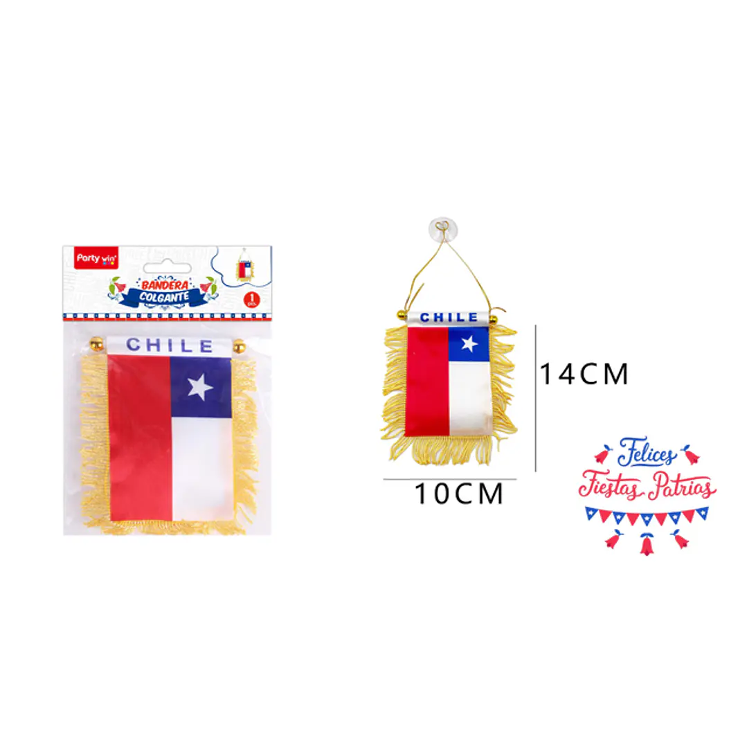 Bandera Chile Colgante 10X14Cm 1
