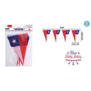 guirnalda bandera triangulo fiestas patrias 4m (P)