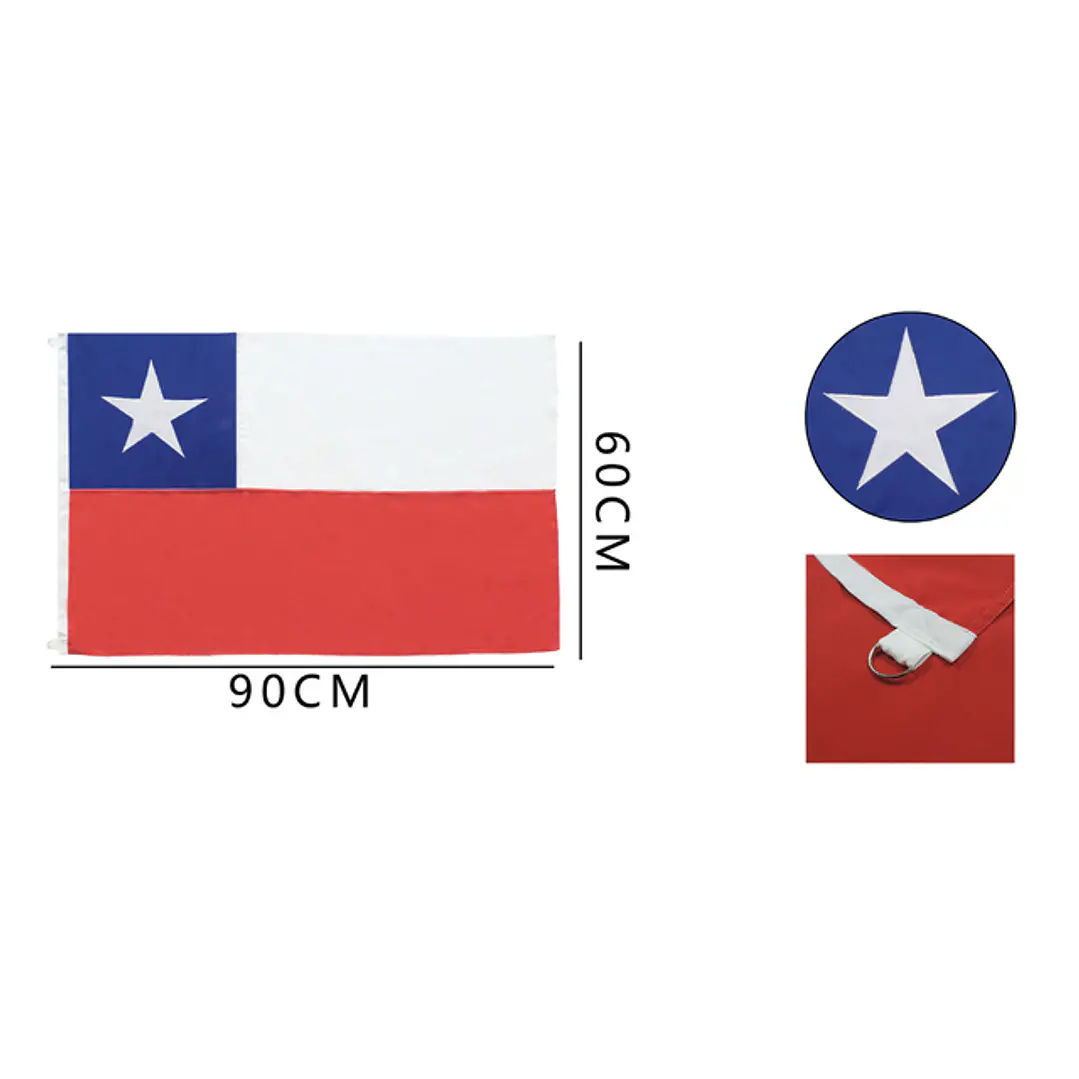 Bandera Chile 90X60Cm 1