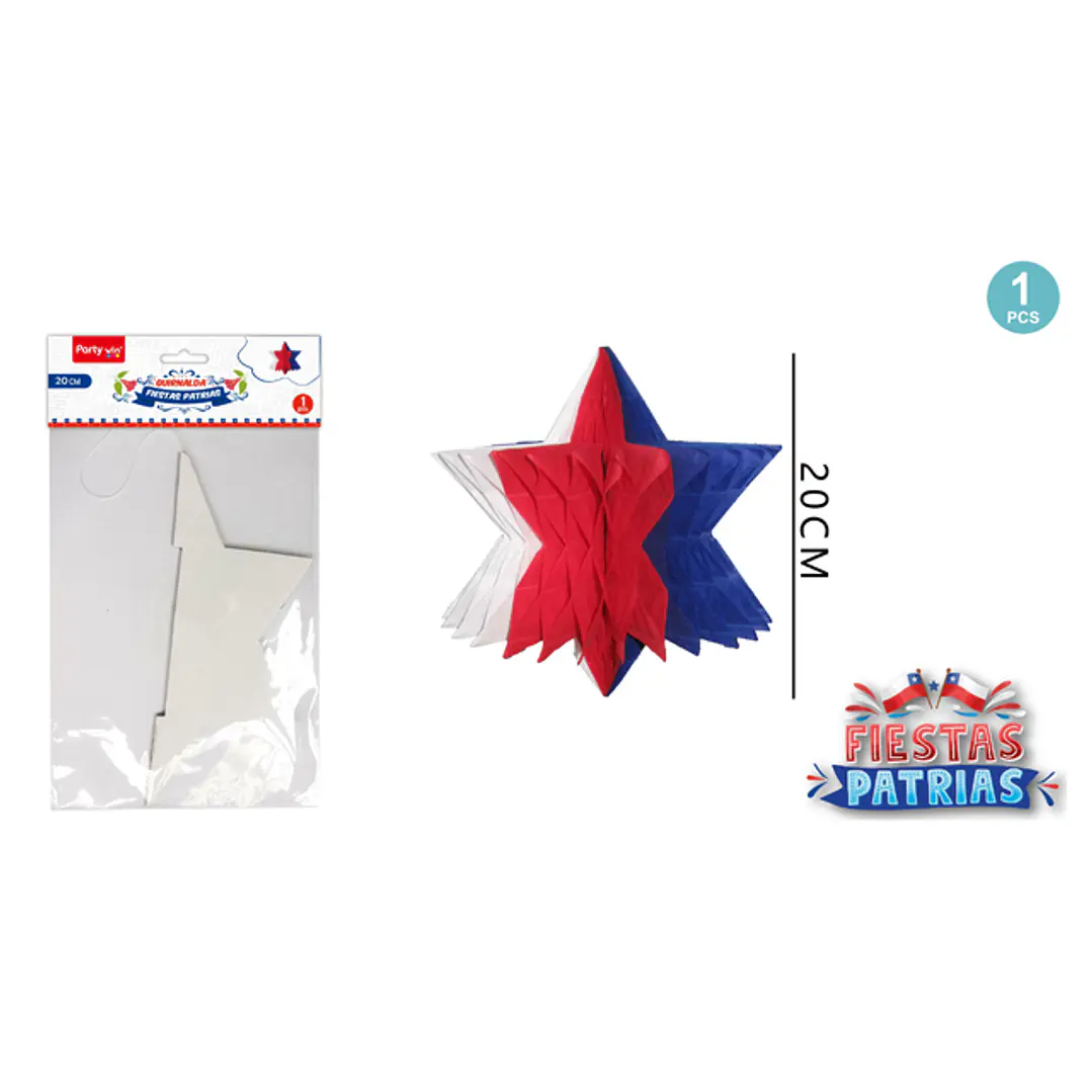 Adorno Estrella Fiestas Patrias 20Cm 1