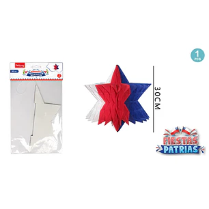 adorno estrella fiestas patrias 30cm (P)