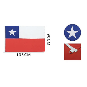 bandera chile 135x90cm (P)