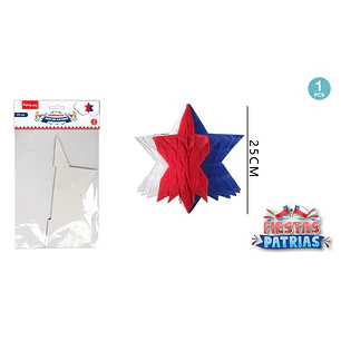 Adorno Estrella Fiestas Patrias 25Cm