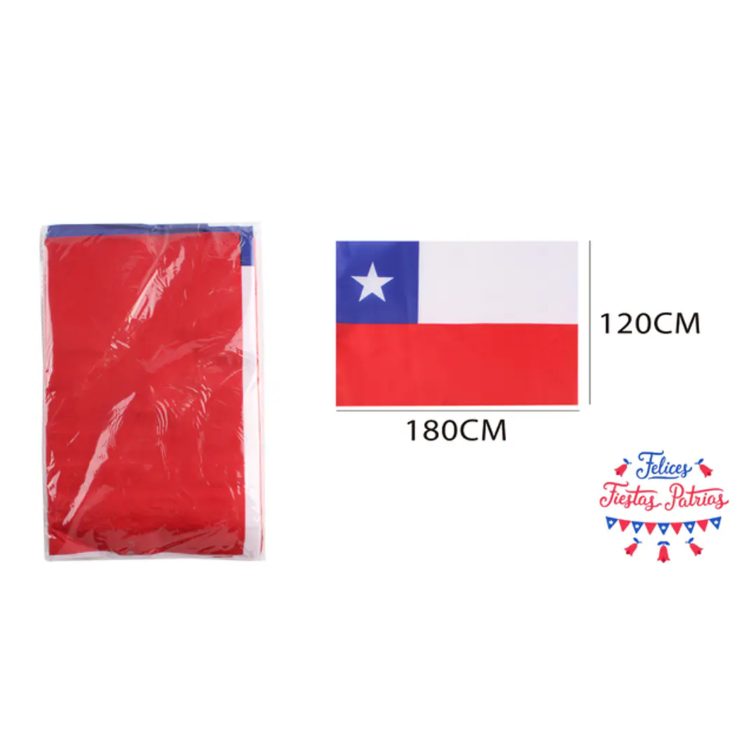 Bandera Chilena 180X120Cm 1