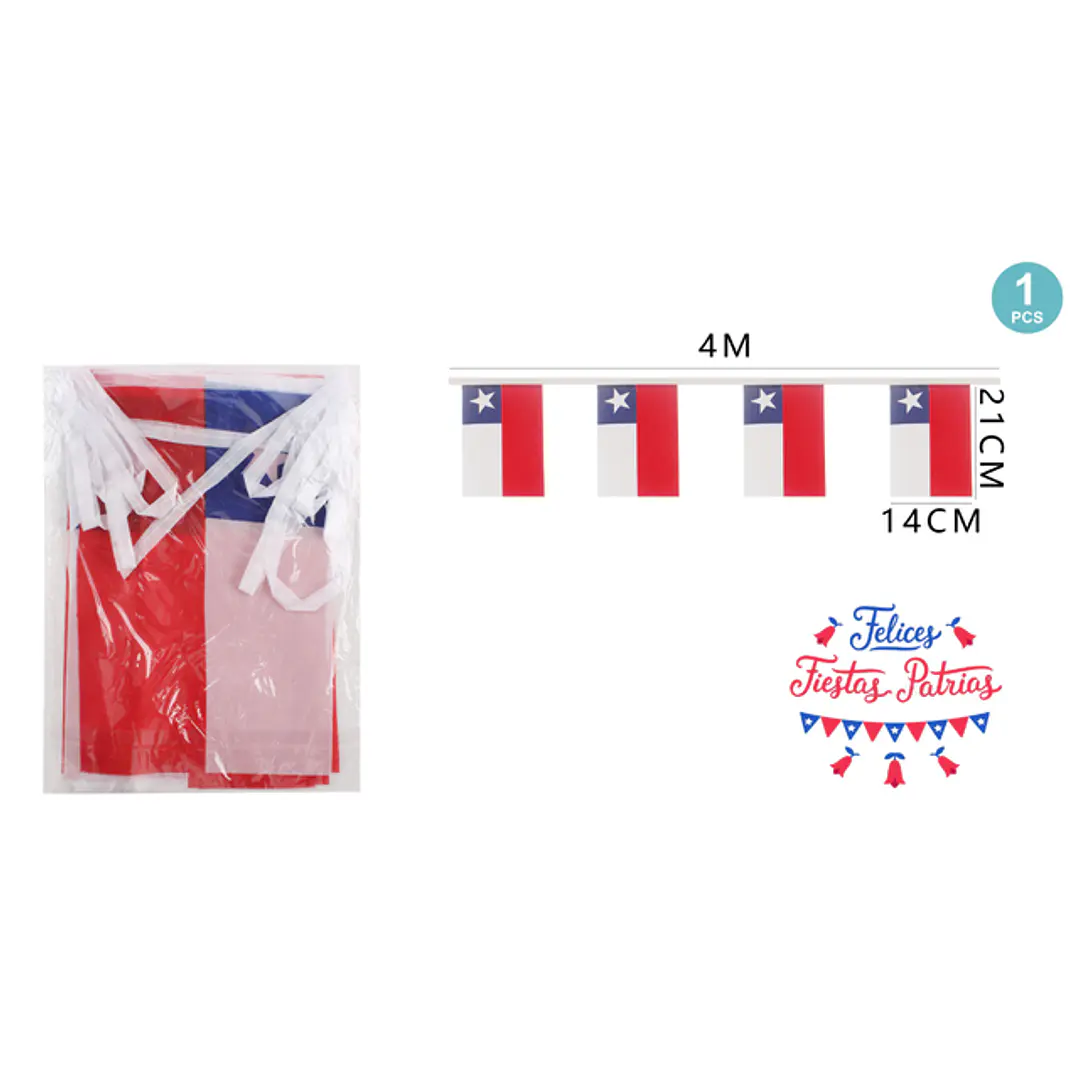 Guirnalda Bandera De Chile 4M 1