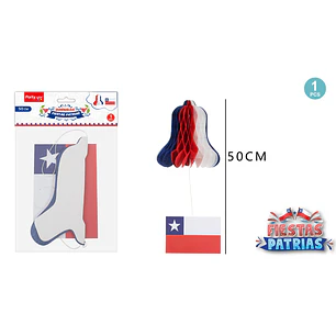 adorno fiestas patrias con bandera 50cm (P)
