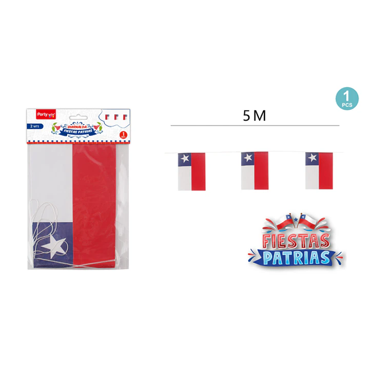 Guirnalda Bandera Fiestas Patrias 5M 1