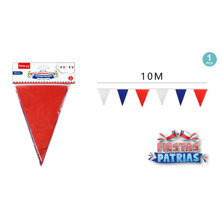 Banderines Tricolor Fiestas Patrias 10M 1