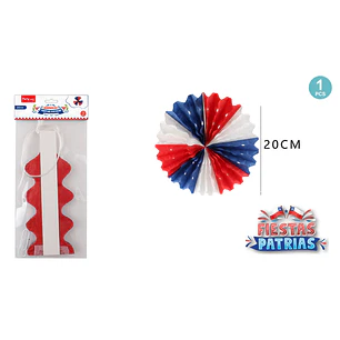 decoración fiestas patrias abanico hueco 20cm (P)