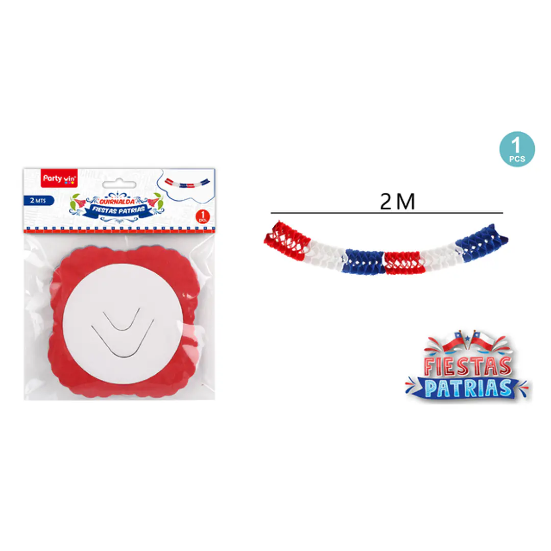Guirnalda Tricolor Fiestas Patrias 2M 1