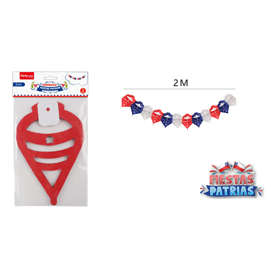 Guirnalda Trompos Fiestas Patrias 2M 1