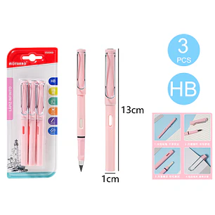 Lapiz Grafito Infinito Rosado 13Cm 3 Unidades