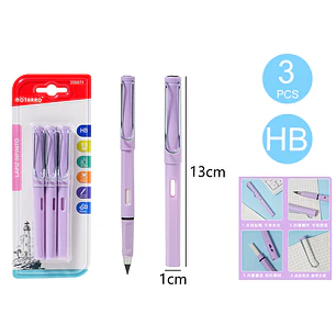 Lapiz Grafito Infinito Morado 13Cm 3 Unidades