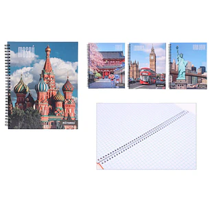 Cuaderno Universitario Cuadriculado – 20.2×25 cm, 100 Hojas