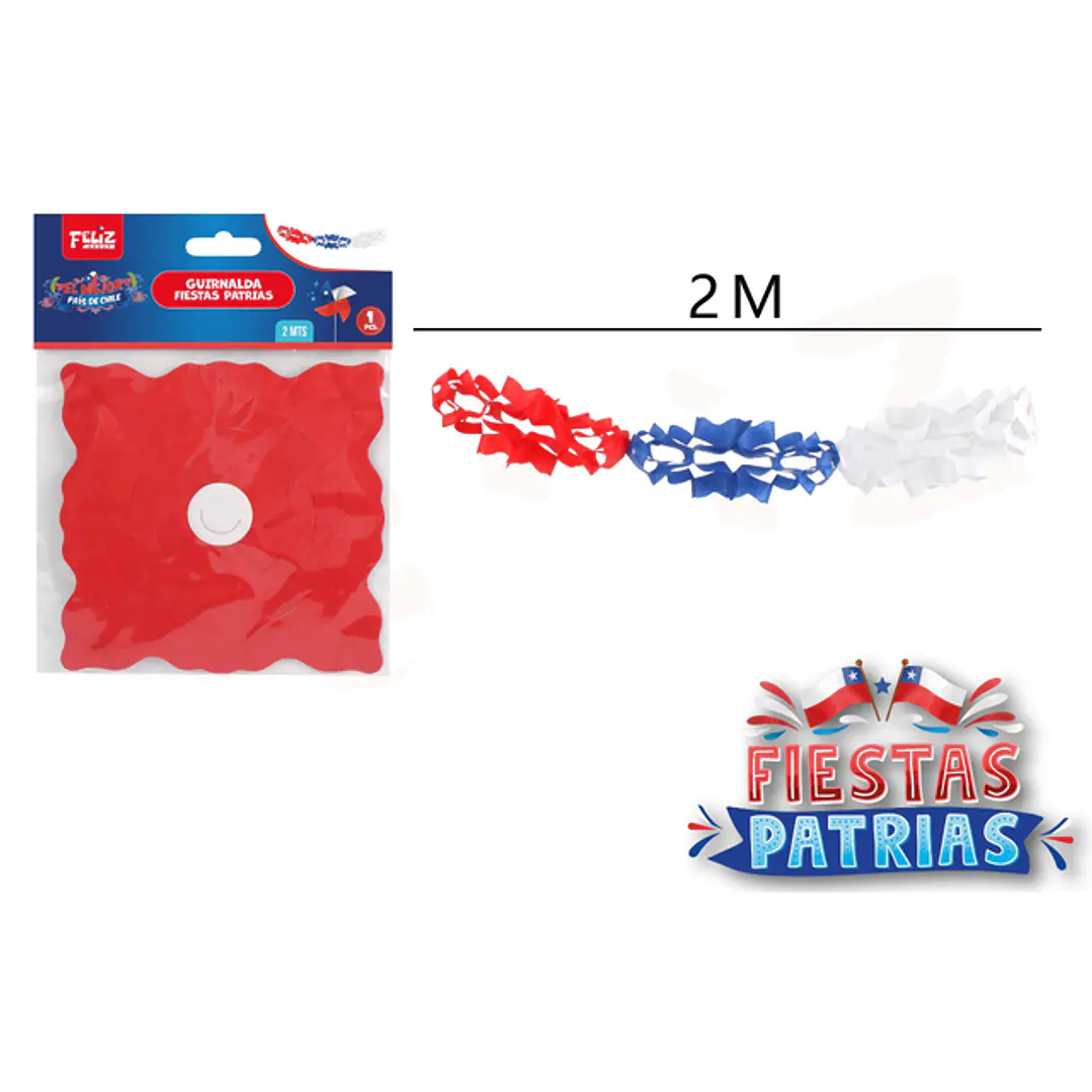 Guirnalda Tricolor Fiestas Patrias 2M 1