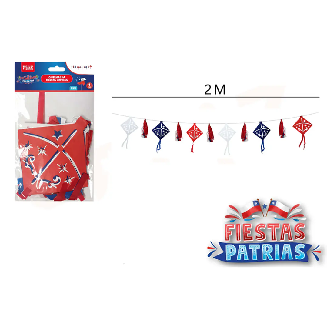 Guirnalda Volantin Fiestas Patrias 2M 1