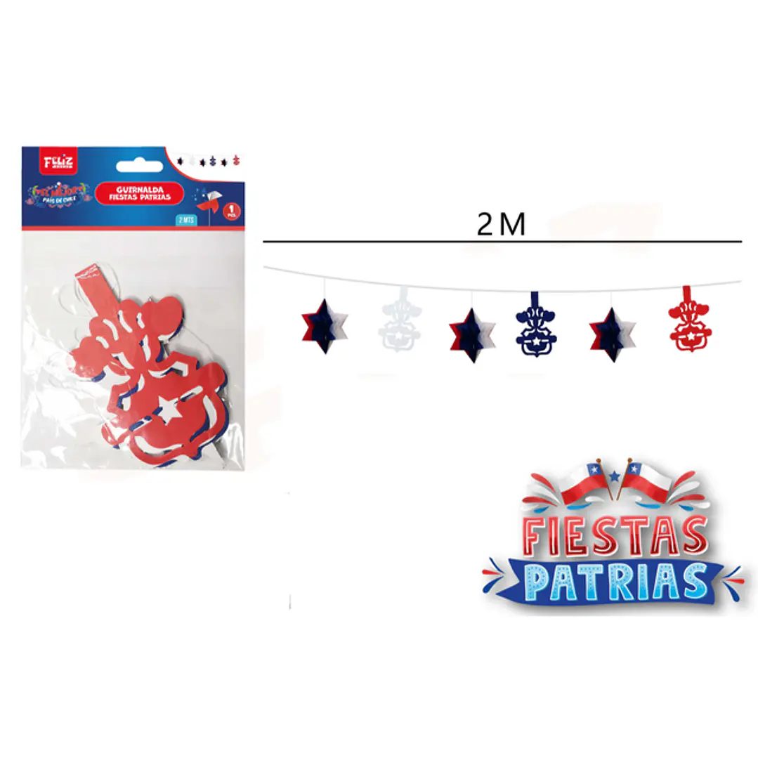 Guirnalda Estrella Fiestas Patrias 2M 1