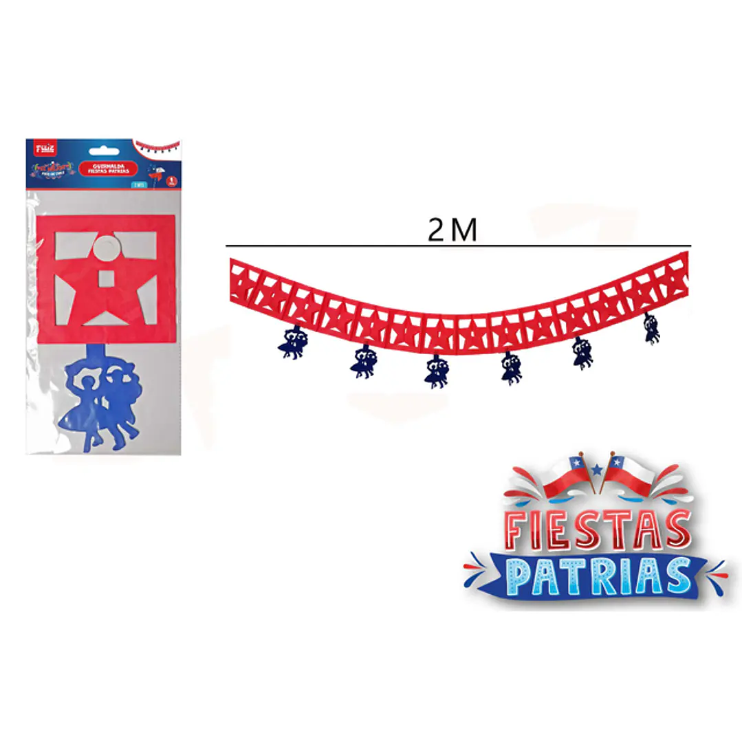 Guirnalda Bailar Cueca Fiestas Patrias 2M 1