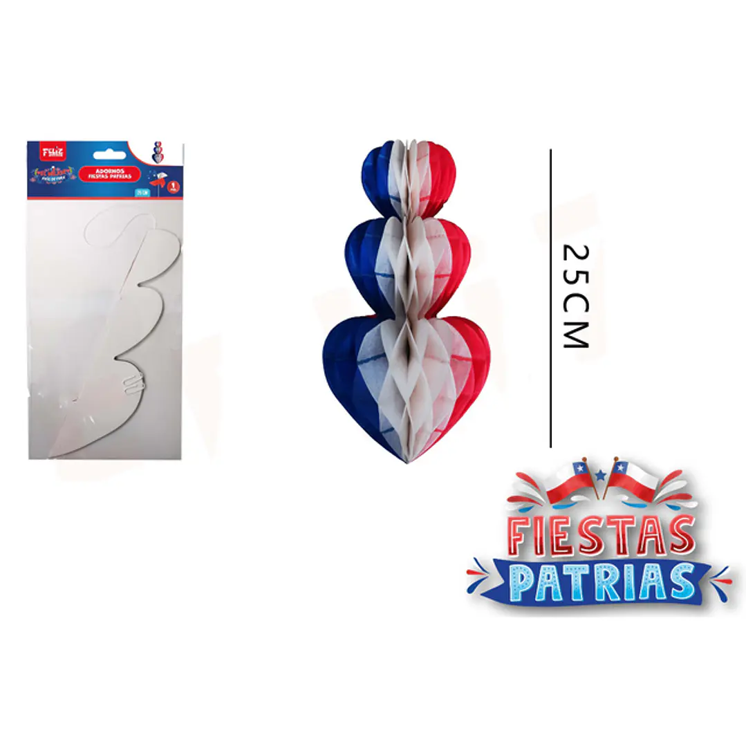 Adorno 3 Esferas Fiestas Patrias 25Cm 1