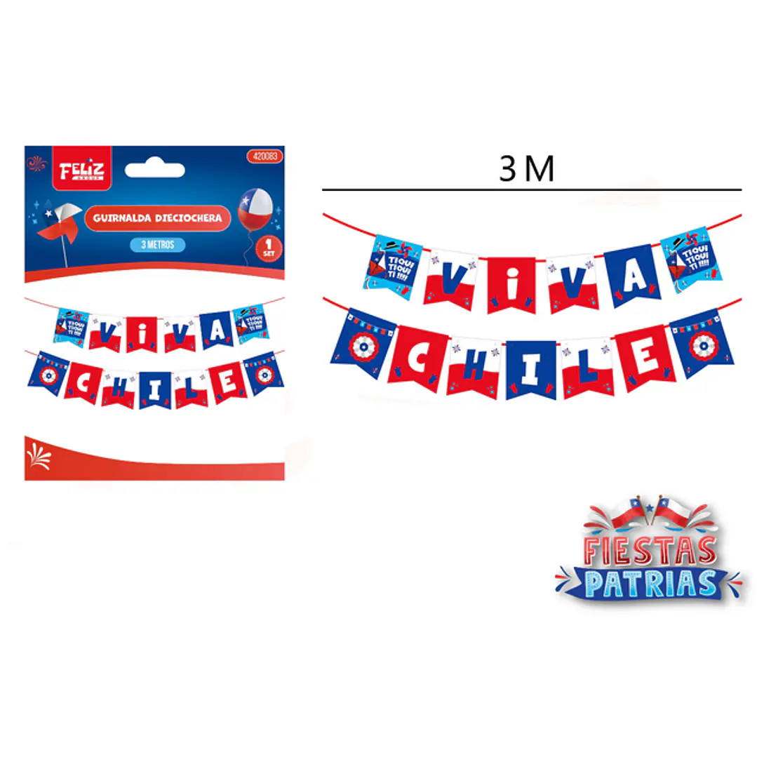 3M Guirnalda Viva Chile 3M 1
