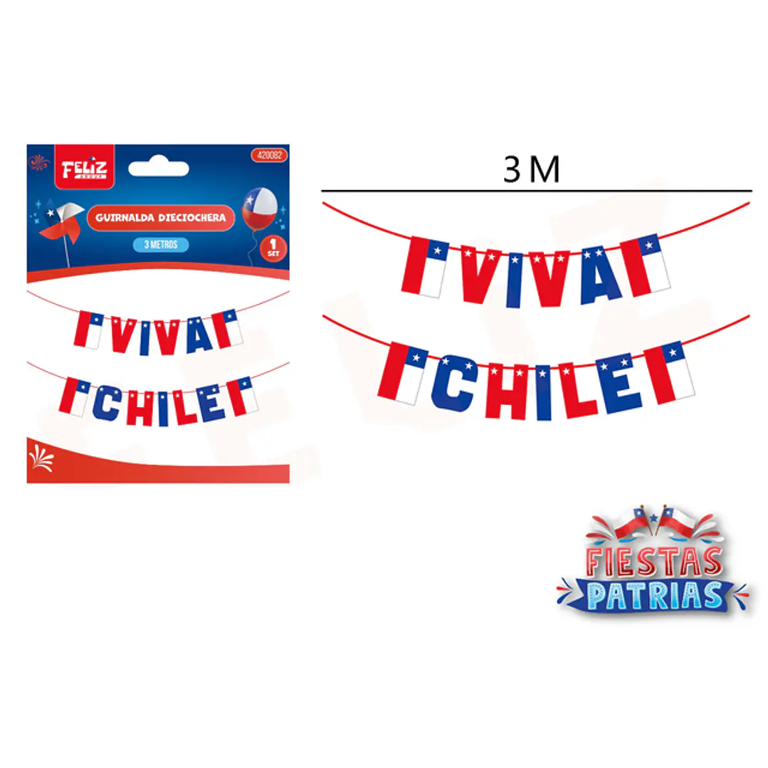 Guirnalda Viva Chile 3M 1