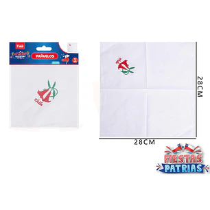 Pañuelo Para Cueca Bordado 28X28Cm